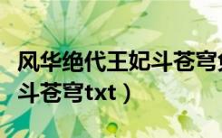风华绝代王妃斗苍穹免费阅读（风华绝代王妃斗苍穹txt）