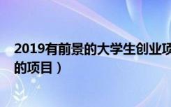 2019有前景的大学生创业项目（2022女大学生创业最适合的项目）