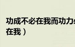 功成不必在我而功力必不唐捐含义（功成不必在我）