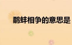 鹬蚌相争的意思是（鹬蚌相争的意思）