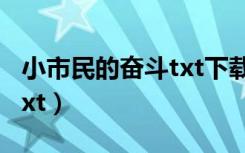 小市民的奋斗txt下载奇书网（小市民的奋斗txt）