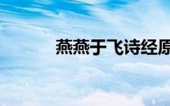 燕燕于飞诗经原文（燕燕于飞）