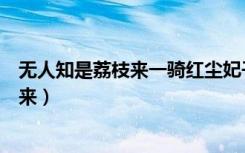 无人知是荔枝来一骑红尘妃子笑是什么意思（无人知是荔枝来）