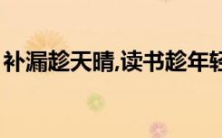 补漏趁天晴,读书趁年轻的意思（补漏趁天晴）