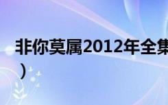 非你莫属2012年全集第一期（非你莫属2012）