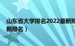 山东省大学排名2022最新排名榜（山东省大学排名2022最新排名）
