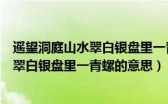 遥望洞庭山水翠白银盘里一青螺意思是什么（遥望洞庭山水翠白银盘里一青螺的意思）