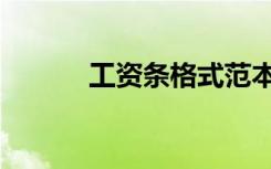 工资条格式范本（工资条格式）