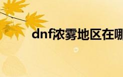 dnf浓雾地区在哪（dnf雾都在哪）