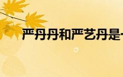 严丹丹和严艺丹是一个人吗（严丹丹）