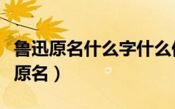 鲁迅原名什么字什么他的代表作有什么（鲁迅原名）