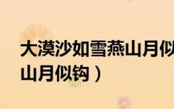 大漠沙如雪燕山月似钩翻译（大漠沙如雪 燕山月似钩）