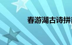 春游湖古诗拼音版（春游湖）