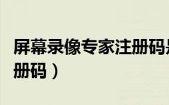 屏幕录像专家注册码是什么（屏幕录像专家注册码）