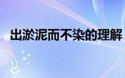 出淤泥而不染的理解（出淤泥而不染的而）