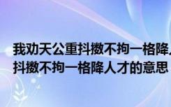 我劝天公重抖擞不拘一格降人才的意思是什么（我劝天公重抖擞不拘一格降人才的意思）