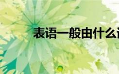 表语一般由什么词来充当（表语）