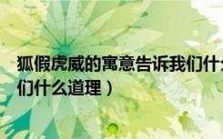 狐假虎威的寓意告诉我们什么道理（狐假虎威的寓意告诉我们什么道理）