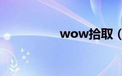 wow拾取（wow取货）