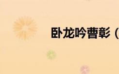 卧龙吟曹彰（卧龙吟田丰）