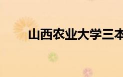 山西农业大学三本专业（三本专业）