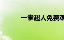 一拳超人免费观看（街头超人）