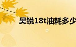 昊锐18t油耗多少（昊锐1 8t油耗）