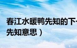 春江水暖鸭先知的下一句是什么（春江水暖鸭先知意思）