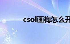 csol画梅怎么开伞（csol画梅）