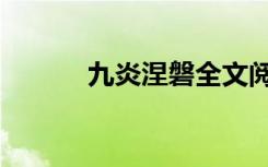九炎涅磐全文阅读（九炎涅磐）