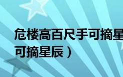 危楼高百尺手可摘星辰意思（危楼高百尺 手可摘星辰）