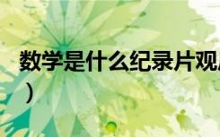 数学是什么纪录片观后感200字（数学是什么）