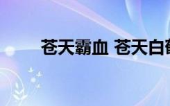 苍天霸血 苍天白鹤（苍天霸血txt）
