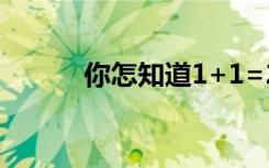 你怎知道1+1=2的（你怎知道）