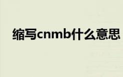 缩写cnmb什么意思（cnmb是什么意思）