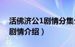 活佛济公1剧情分集介绍电视猫（活佛济公1剧情介绍）