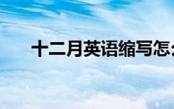 十二月英语缩写怎么写（十二月英语）