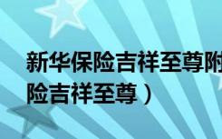 新华保险吉祥至尊附加08重疾条款（新华保险吉祥至尊）