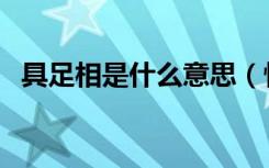 具足相是什么意思（性具实相是什么意思）