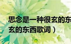 思念是一种很玄的东西 歌词（思念是一种很玄的东西歌词）