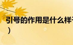 引号的作用是什么样子的（引号的作用是什么）