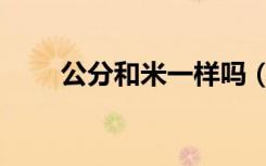 公分和米一样吗（公分和米的换算）