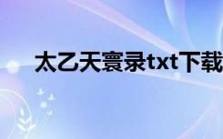 太乙天寰录txt下载八零（太乙天寰录）