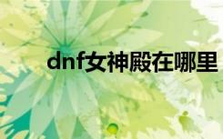 dnf女神殿在哪里（dnf净化女神殿）