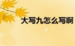 大写九怎么写啊（大写九怎么写）