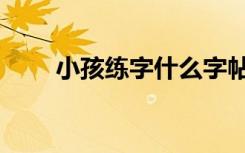 小孩练字什么字帖最好（小孩练字）