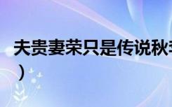 夫贵妻荣只是传说秋李子（夫贵妻荣只是传说）