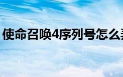 使命召唤4序列号怎么弄（使命召唤4序列号）