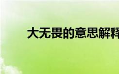 大无畏的意思解释（大无畏的意思）