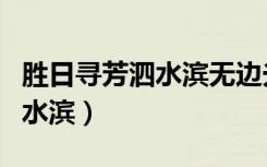 胜日寻芳泗水滨无边光景一时新（胜日寻芳泗水滨）